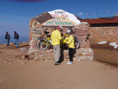 Dennis and Terry Struck summitted Pike's Peak.